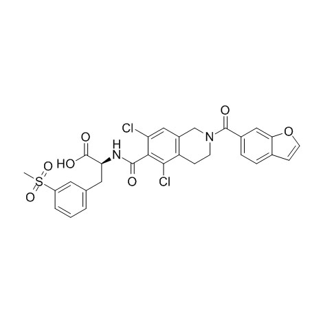 N-[[2-(6-Benzofuranylcarbonyl)-5,7-dikloro-1,2,3,4-tetrahydro-6-isoquinolinyl]carbonyl]-3-(methylsulfonyl)-L-phenylalanine